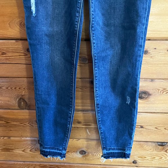 SPANX Distressed Ankle Skinny Jeans in Medium Wash - Picture 10 of 10